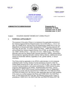 Microsoft Word - HPHA VAWA Notification of Occupancy Rights for Public Housing d1
