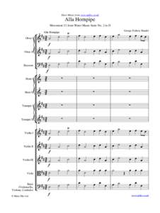 Sheet Music from www.mfiles.co.uk  Alla Hornpipe Movement 12 from Water Music Suite No. 2 in D  ¡ ## 3