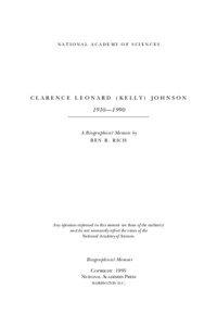 national academy of sciences  Clarence Leonard (Kelly) Johnson