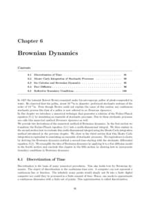 Chapter 6  Brownian Dynamics Contents 6.1