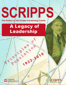 SCRIPPS The History of the Scripps Gerontology Center