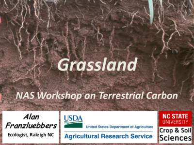Grassland NAS Workshop on Terrestrial Carbon Alan Franzluebbers Ecologist, Raleigh NC