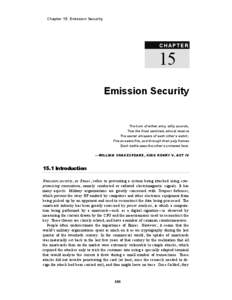 Chapter 15: Emission Security  C H A P TE R 15 Emission Security