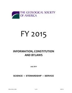 FY 2015 INFORMATION, CONSTITUTION AND BYLAWS July 2014