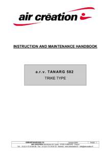 INSTRUCTION AND MAINTENANCE HANDBOOK  a.r.v. TANARG 582 TRIKE TYPE  GDMANTANARG582-1G