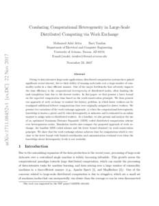 Combating Computational Heterogeneity in Large-Scale Distributed Computing via Work Exchange Mohamed Adel Attia Ravi Tandon