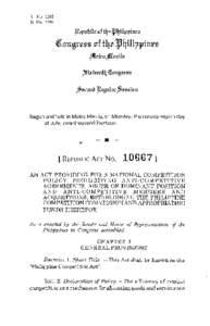 Economy of the Philippines / Competition law / U.S. Securities and Exchange Commission / Philippine Competition Act / Government / Economy / Law / United States corporate law / The Competition Act / Constitution of Bahrain
