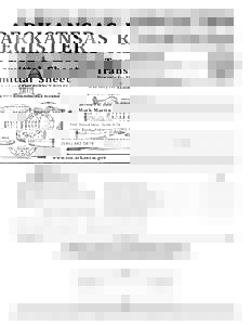 ARKANSAS REGISTER  Transmittal Sheet Use only for FINAL and EMERGENCY RULES  Secretary of State