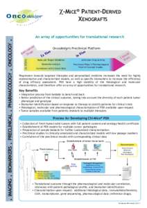 An array of opportunities for translational research r ce n ca t i‐ u g s