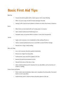 Microsoft Word - Basic First Aid Tips.docx