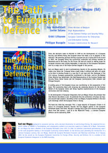 The Path to European Defence Guy Verhofstadt Javier Solana