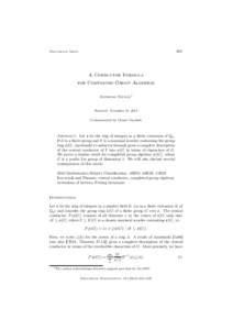 601  Documenta Math. A Conductor Formula for Completed Group Algebras