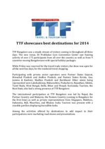 TTF Bangalore 2014 Press Release
