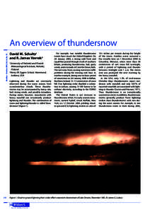 Weather – October 2009, Vol. 64, No. 10  An overview of thundersnow 274