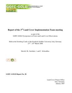 Report of the Land Cover Implementation Team  Meeting