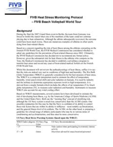 Microsoft Word - FIVB Heat Stress Monitoring Protocol.doc
