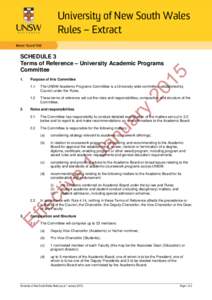 Microsoft Word - Academic Programs Committee - University of New South Wales Rules_effective 1 January 2015