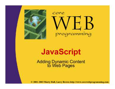 core programming JavaScript Adding Dynamic Content to Web Pages