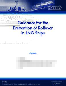 Guidance for the Prevention of Rollover in LNG Ships Contents •