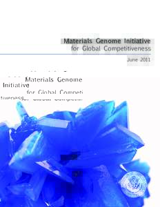 Materials Genome Initiative for Global Competitiveness June 2011 About the National Science and Technology Council The National Science and Technology Council (NSTC) was established by Executive Orderon November 