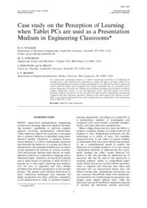 Distance education / Mobile technology / Philosophy of education / MLearning / Active learning / Virtual learning environment / E-learning / Tablet computer / Notetaking / Education / Educational psychology / Educational technology