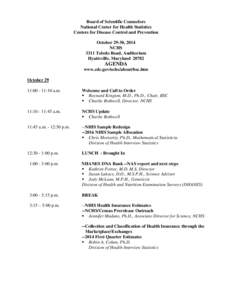 BSC Agenda October 29-30, 2014