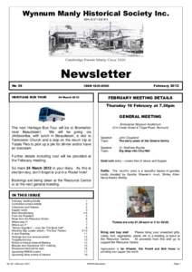 Wynnum Manly Historical Society Inc. ABNNewsletter No 39 HERITAGE BUS TOUR