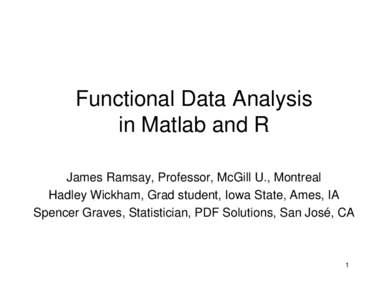 Microsoft PowerPoint - fda in Matlab & R.ppt