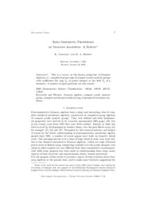 7  Documenta Math. Ring-Theoretic Properties of Iwasawa Algebras: A Survey1