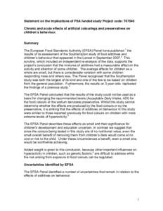 The following is the final summary from the authoritative meta-analysis review on artificial food colours (AFCs) by Schab and Trinh: