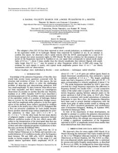 THE ASTROPHYSICAL JOURNAL, 475 : 322È327, 1997 January[removed]The American Astronomical Society. All rights reserved. Printed in U.S.A. A RADIAL VELOCITY SEARCH FOR p-MODE PULSATIONS IN g BOOTIS TIMOTHY M. BROWN AND