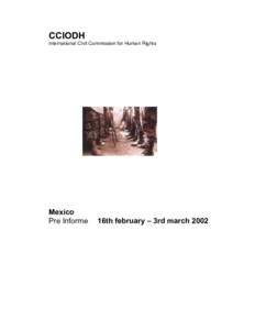 CCIODH International Civil Commission for Human Rights Mexico Pre Informe