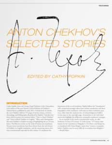 FEATURED  Anton Chekhov’s Selected Stories  edited by Cathy Popkin