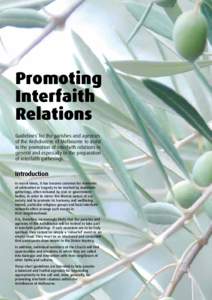 Promoting Interfaith Relations 1  2