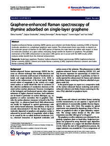 Graphene-enhanced Raman spectroscopy of thymine adsorbed on single-layer graphene