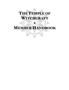 THE TEMPLE OF WITCHCRAFT ✦ MEMBER HANDBOOK