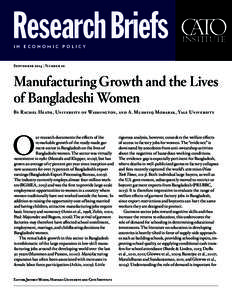 Manufacturing Growth and the Lives of Bangladeshi Women