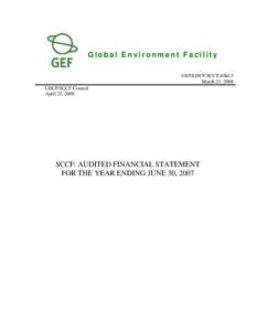 Global Environment Facility GEF/LDCF.SCCF.4/Inf.5 March 21, 2008 LDCF/SCCF Council April 25, 2008