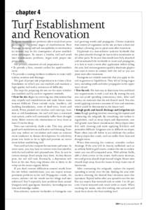 chapter 4  Turf Establishment and Renovation  T