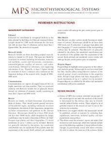 REVIEWER INSTRUCTIONS MANUSCRIPT CATEGORIES Editorial Editorials are contributed by recognized leader(s) in the field, solicited by the Editor-in-Chief and Associate Editors. Length should be 2,000 words maximum for the 