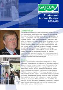 Chairman’s Annual ReviewIntroduction  John Godfrey
