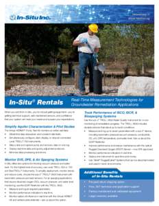Innovations in Water Monitoring In-Situ® Rentals  Real-Time Measurement Technologies for