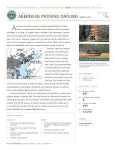 READINESS AND ENVIRONMENTAL PROTECTION INTEGRATION [REPI] PROGRAM PROJECT FACT SHEET U.S. ARMY : ABERDEEN PROVING GROUND : MARYLAND  A