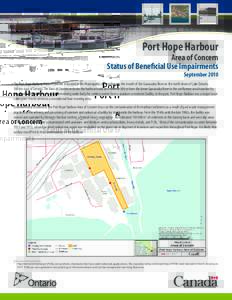 Port Hope Harbour  Area of Concern Status of Beneficial Use Impairments September 2010