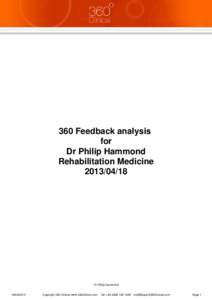 360 Feedback analysis for Dr Philip Hammond Rehabilitation Medicine