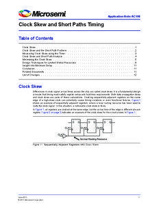 Application Note AC198  Clock Skew and Short Paths Timing