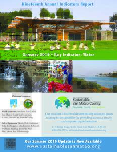 Nineteenth Annual Indicators Report  Summer 2015 • Key Indicator: Water Platinum Sponsors:
