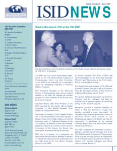 Volume 6, Number 2 • March[removed]ISIDNEWS An Official Publication of the International Society for Infectious Diseases  ISID Executive Committee