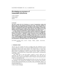 h  ELECTRONIC PUBLISHING, VOL . 6(1), 3–22 (MARCHDeveloping an awareness of typographic letterforms