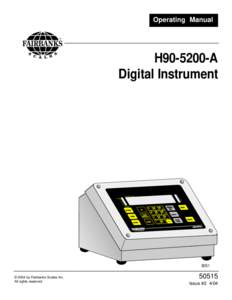Operating Manual ® H90-5200-A Digital Instrument